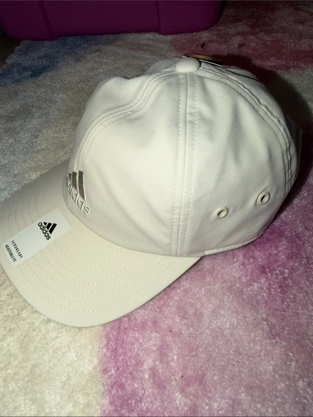 NEW adidas Cream Aeroready Adjustable Fit Baseball Cap